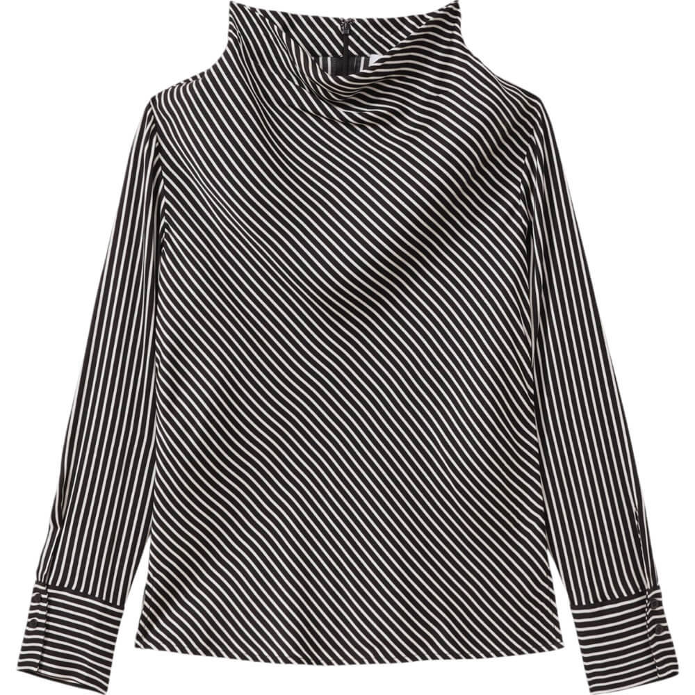 REISS ADDISON Striped Cowl Neck Top